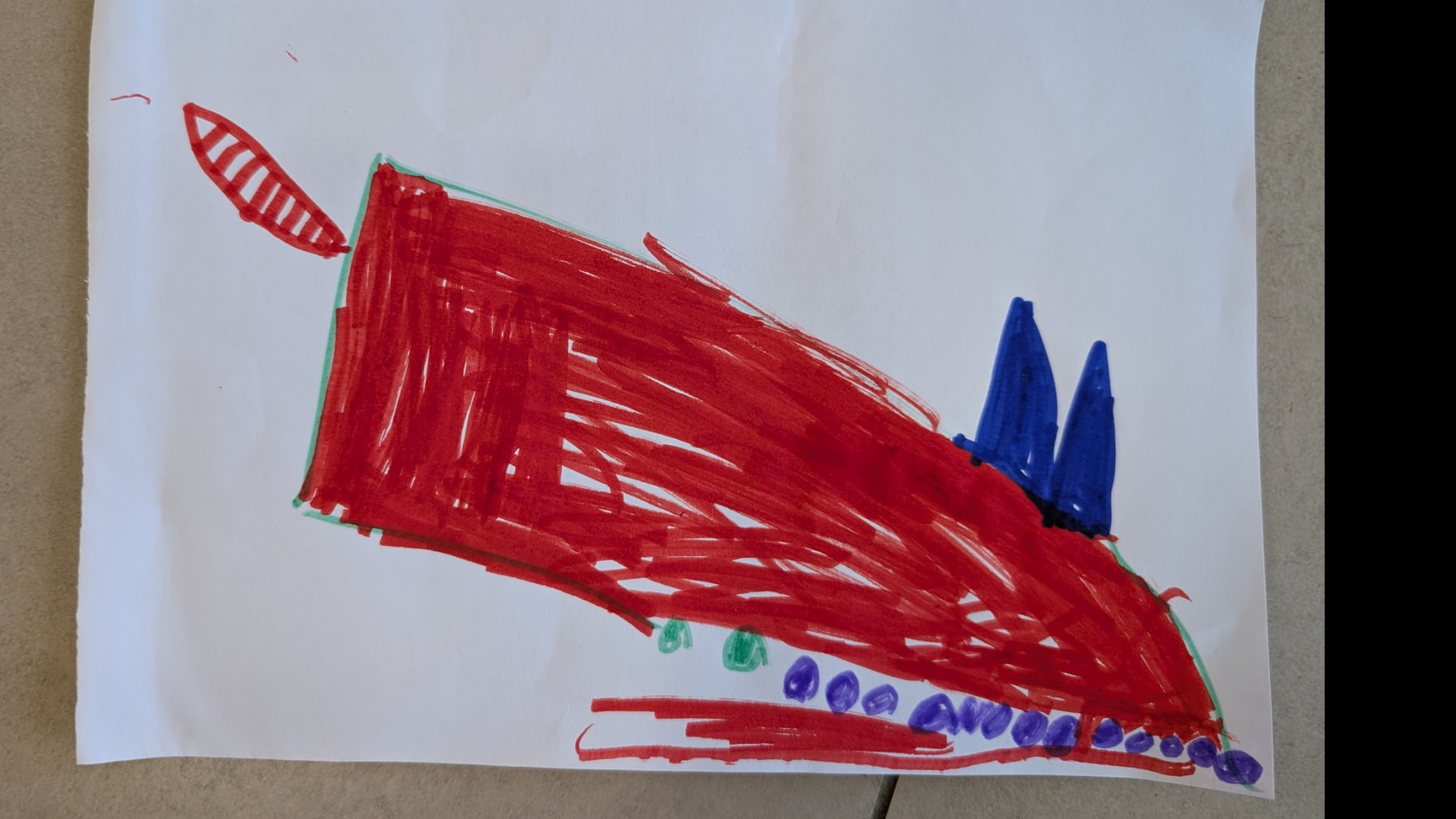 ציור של ילד לפני הפיכה לתלת-ממד עם Poof