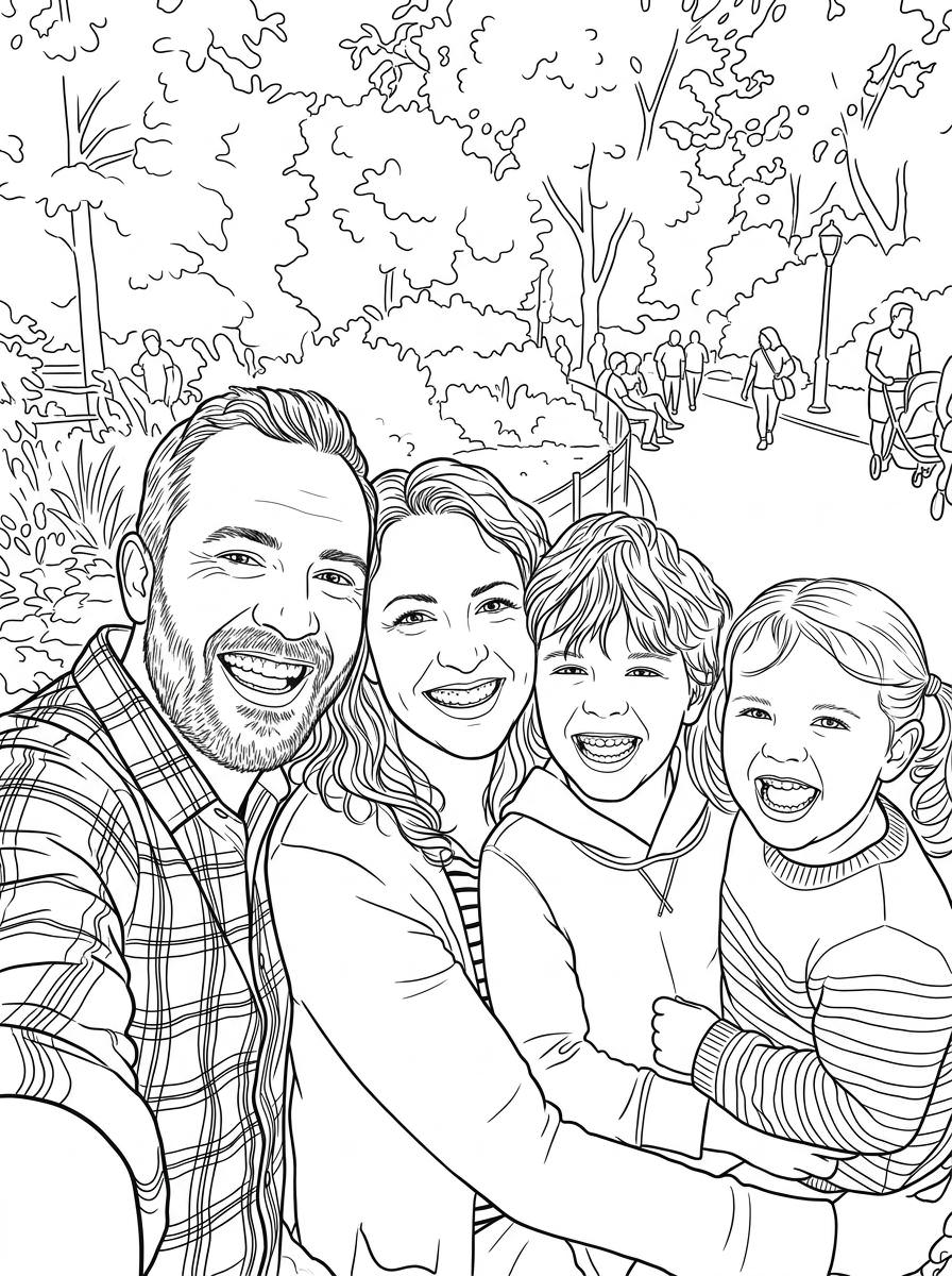 דף צביעה מותאם אישית שנוצר מתמונה עם Poof