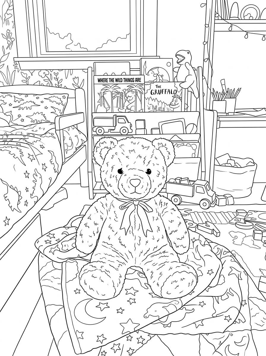 דף צביעה מותאם אישית שנוצר מתמונה עם Poof